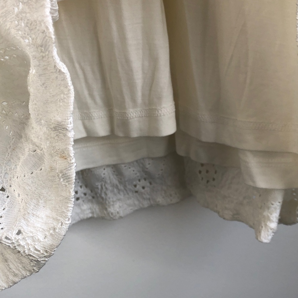 Maeve Anthropologie White Eyelet Puff-Sleeve Square-Neck Dress - Picture 7 of 14